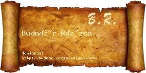 Budnár Rózsa névjegykártya
