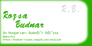 rozsa budnar business card